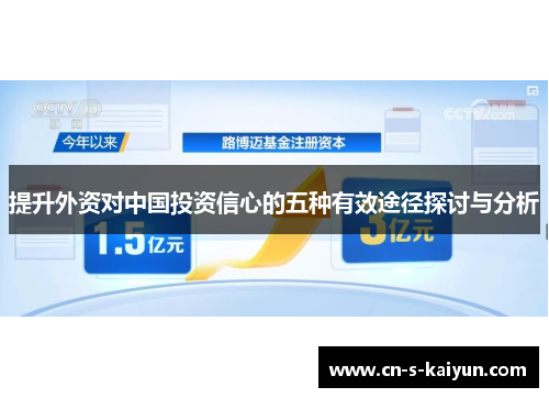 提升外资对中国投资信心的五种有效途径探讨与分析